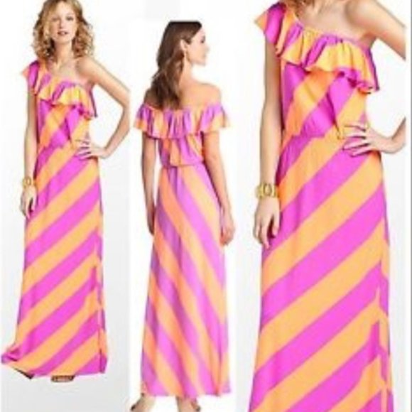 Lilly Pulitzer Dresses & Skirts - Lilly Pulitzer | Orange & Purple Marley Maxi Dress